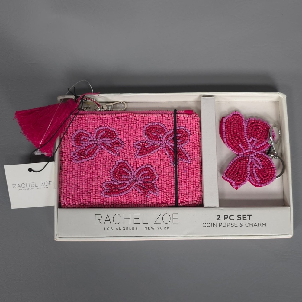 RACHEL ZOE Womens New Set 2 Pc Coin Purse & Charm Pink One Size RGT32510 - Picture 5 of 7